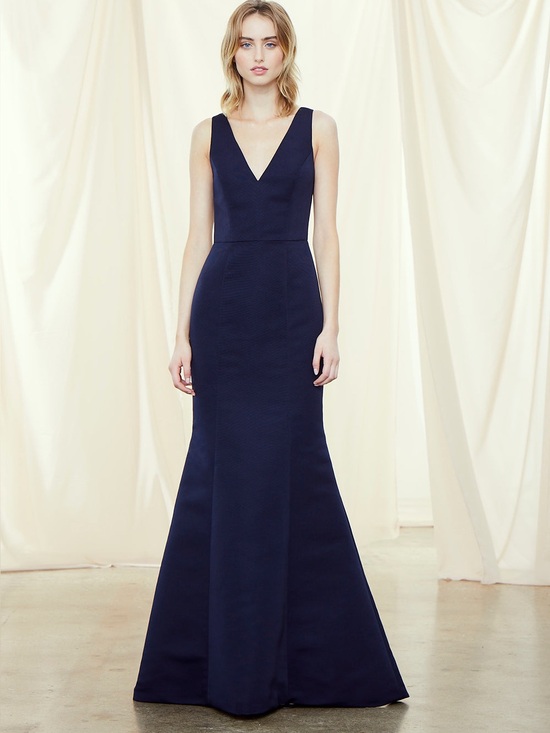 Amsale Dresses & Skirts - Amsale Mackayla Navy Gown Sz6